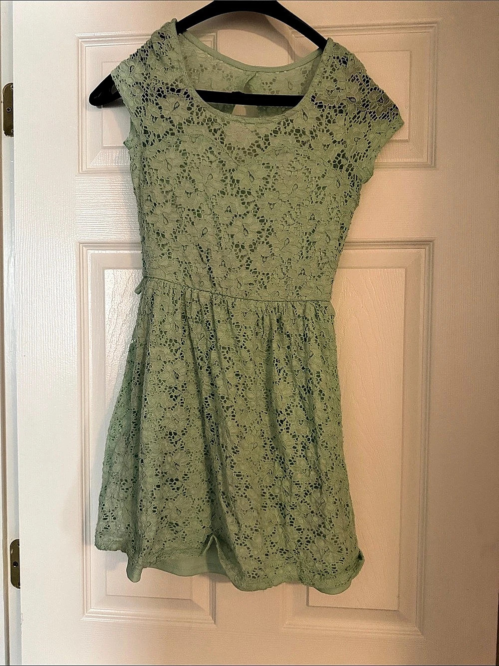 Gold Label Green Lace Mini Dress Like New